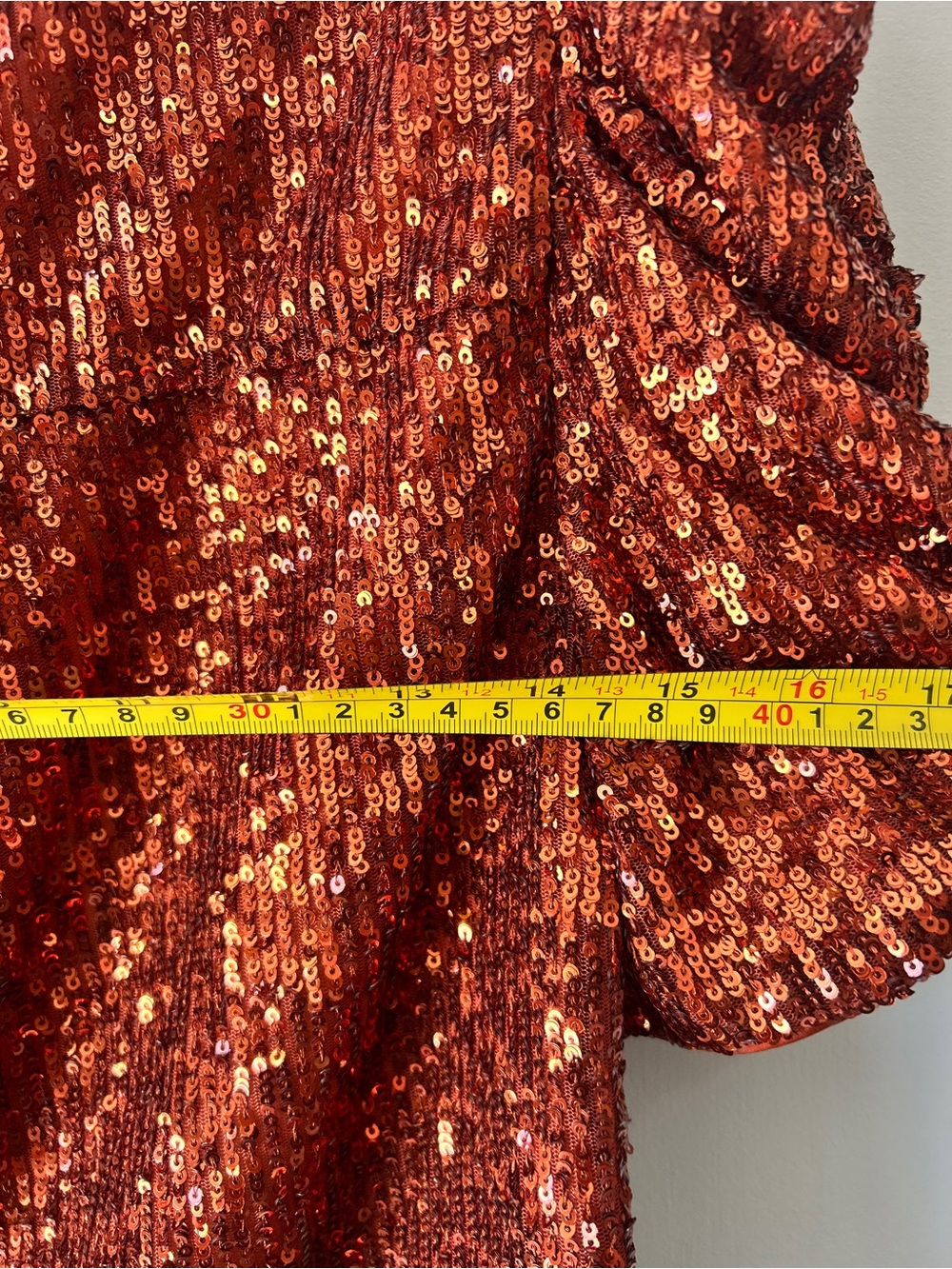 Anthropologie Copper Sequin Short-Sleeve Blouse - Picture 7 of 10